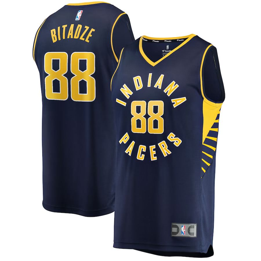 Men Indiana Pacers #88 Goga Bitadze Fanatics Branded Navy Fast Break Replica NBA Jersey->indiana pacers->NBA Jersey